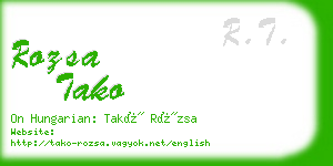 rozsa tako business card